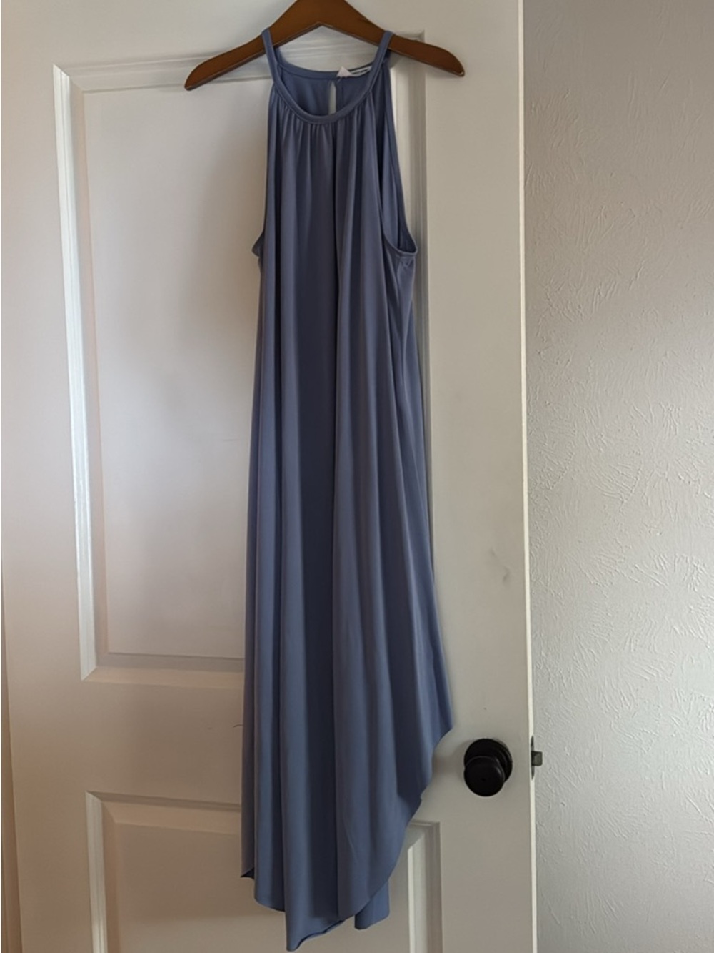 Periwinkle asymmetrical slip dress